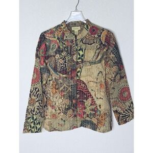 Vtg Youtopia Kaftan Boho Light Jacket Womens M Light Art to Wear Electic